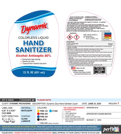 22 Ounce Hand Sanitizer (03234 Dynamic 22oz Hand Sanitizer Liquid)